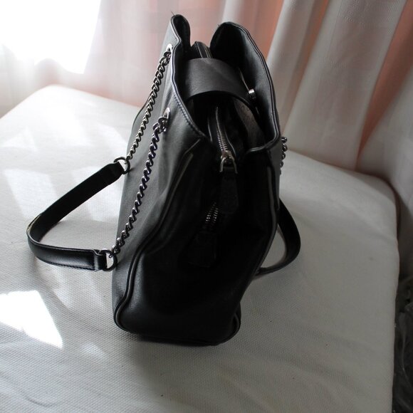 Guess Capra Colorblock Shoulder Bag, Satchel, Black & Gray - Picture 10 of 15